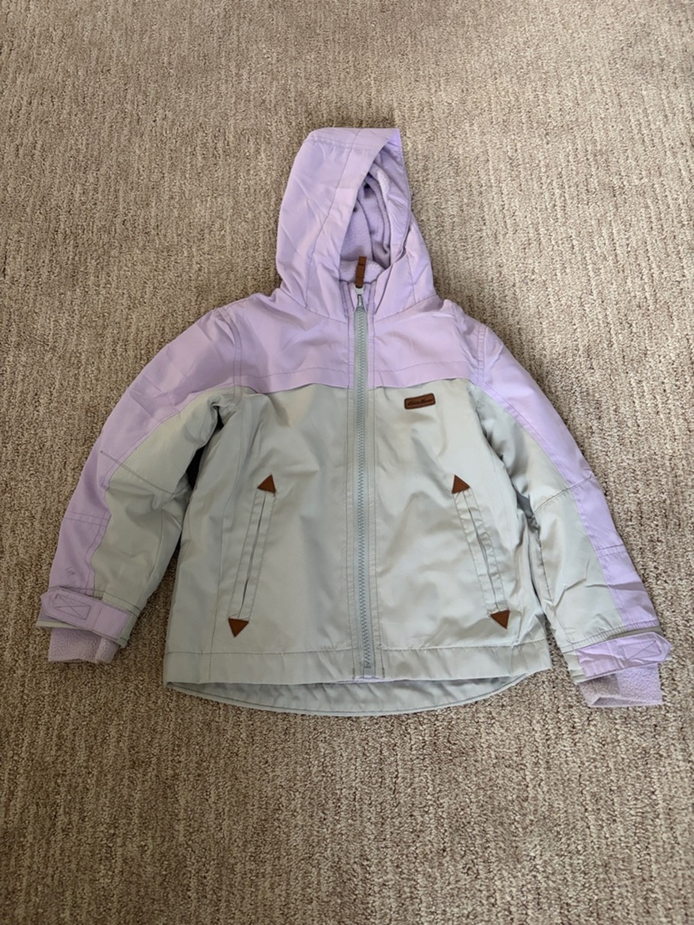 Eddie Bauer Girls' Two-Tone Hooded Light Weight Jacket